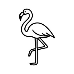 flamingo vector realistic line icon on white background
Vector line icon animal, wildlife