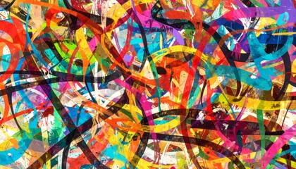 Fototapeta premium crunchy abstract background, psychedelic illustration