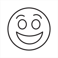 emoji line icon vector on white background.