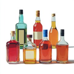 A kaleidoscope of liquor bottles whisper tales of exotic tastings, akin to Dia de la Constitucion and Sake Day revelries