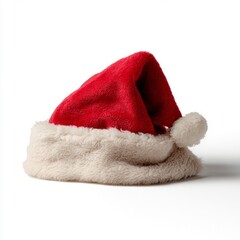 Fluffy red Santa hat, echoes of Yule tide whimsy, secret elf gatherings, cozy warmth, Nordic winter festivity magic
