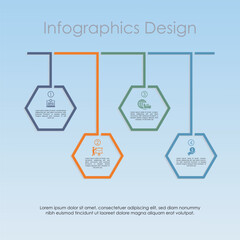 Infographic hand drawn professional steps With fullcolor. Vector Illustrations, eps10