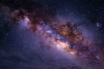 Fototapeta premium Majestic night sky displaying the milky way galaxy