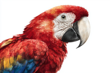 Obraz premium Scarlet macaw illustration