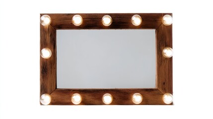 ```A vintage glam mirror frame gleams with old-Hollywood allure, invoking backstage theater magic and World Theatre Day revelry```