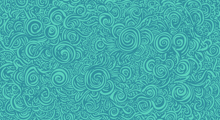 Naklejka premium Abstract turquoise swirl pattern in elegant design style 