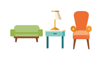 Comfortable wooden chairs and a table in an empty room, perfect for office or home interior design