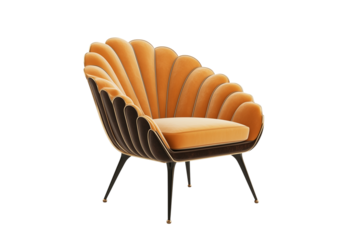 Elegant chair isolated on transparent background