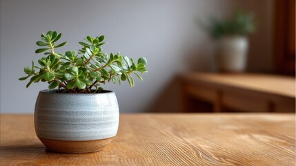 Green Leafy Plant in White Ceramic Pot