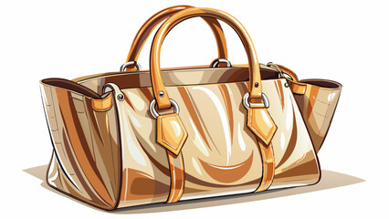 A close-up of a structured leather tote bag with soft beige tones. The handles are sturdy, perfect for daily essentials. Its clean lines reflect minimal elegance against a white background.

