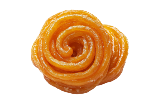 Delicious jalebi sweets isolated on transparent background