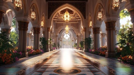 Grand Interior of an Opulent Palace Grand Interior of an Opulent Palace