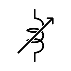 Electrical Component icon. Variable Inductor outline icon. Perfect for tuning circuits and electronics UI.