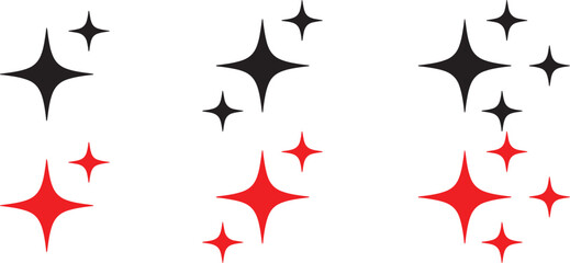 star, sparkles, glitter, shining, shine, twinkle, burst, flare, element, bright, background, black, red, white, simple, modern, vector, graphic, illustration, design, 
