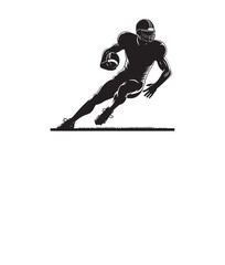 Fototapeta premium a clean football player silhouette design, isolated on a white background