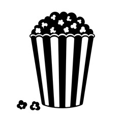popcorn bucket overflowing with popcorn clip art