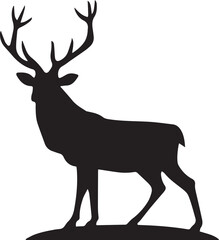 deer silhouette illustration vector 