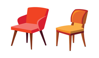 Comfortable red and white chairs, along with red and yellow seating furniture, are designed for any modern office interior