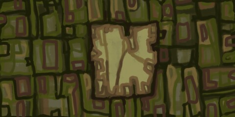 Abstract image for printing - digital painting. The picture is painted by hand on a tablet. © neurostructure