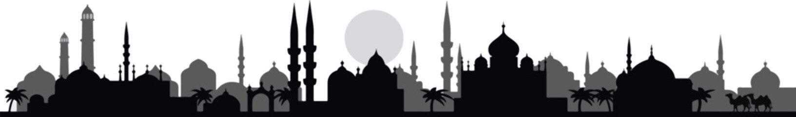 skyline silhouette illustration vector 