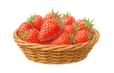 いちご 水彩 イラスト 白バック