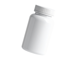 Medicine bottle in 3D, floating, PNG