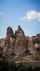 Fototapeta premium Unique rock formations in the Cappadocia region in Turkey
