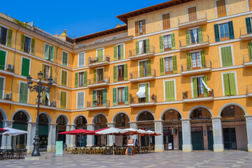 Historic Residential Buildings Surrounding Pla&ccedil;a Major in Palma