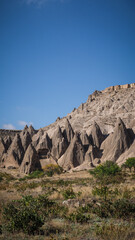 Unique rock formations in the Cappadocia region in Turkey