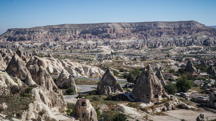 Unique rock formations in the Cappadocia region in Turkey
