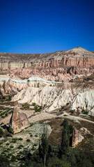 Unique rock formations in the Cappadocia region in Turkey