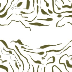 Seamless abstract textured pattern. Simple background with green, white texture. Digital brush strokes. Lines, dots. Design for textile fabrics, wrapping paper, background, wallpaper, cover.