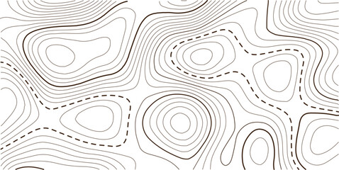 Fototapeta premium Topographic map background geographic line map with elevation assignments. Modern design with White background with topographic wavy pattern design.paper texture Imitation of a geographical map shades