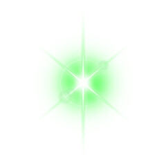 green six pointed star sparkle light shine