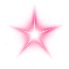 pink five pointed star sparkle light shine