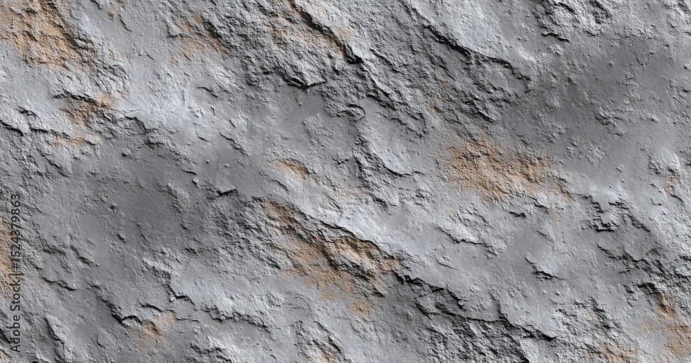 Poster gray rock texture with rough surface, ideal for geological studies and construction material mockups