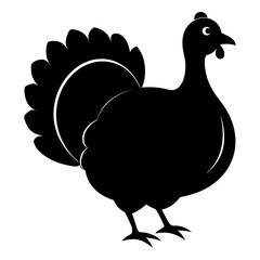 vector illustration of a turkey on white background