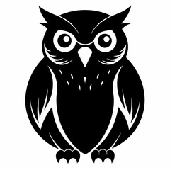 owl on white background