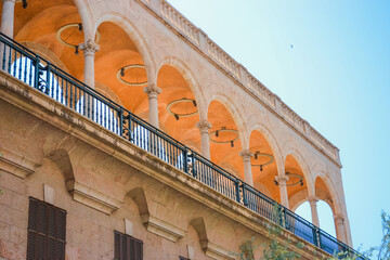 Fragment of Royal Palace La Almudaina under Spanish Sun