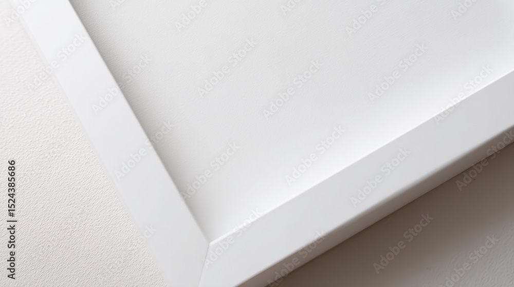 Poster Abstract White Frame Corner Against Textured Wall, Displaying Simplicity and Minimalist Design for Home Decor and Interior Presentation : Generative AI