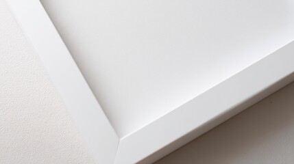 Abstract White Frame Corner Against Textured Wall, Displaying Simplicity and Minimalist Design for Home Decor and Interior Presentation : Generative AI