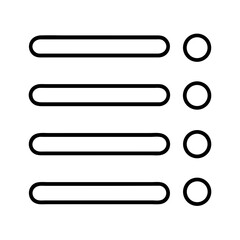 Fototapeta premium Vector outline of checklist and task icons for productivity tools