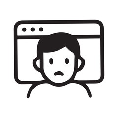 Digital Discomfort Online Anxiety Person on Screen Mental Health