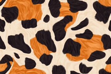 Fototapeta premium Black and White Cow Skin Texture. Cow Skin Texture. Close-Up of Cow Skin. Cowhide Texture. Pattern of Cow Skin. Detailed Cow Skin Texture. Black and White Cowhide. Natural Cow Skin Surface. 