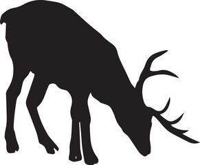 deer silhouette illustration vector 