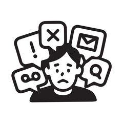 Overwhelmed By Notifications A Mind Cluttered with Digital Demands