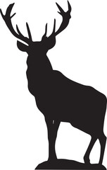 deer silhouette illustration vector 