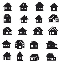 Fototapeta premium Web home icon for apps and websites. Collection home icons. House symbol