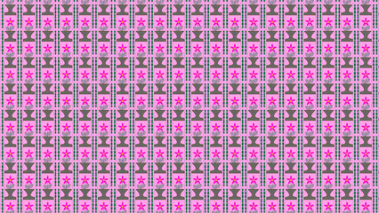 Seamless Pink Flower Pot Pattern – Retro Botanical Vector Background for Fabric, Wallpaper & Decor