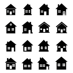 Web home icon for apps and websites. Collection home icons. House symbol
